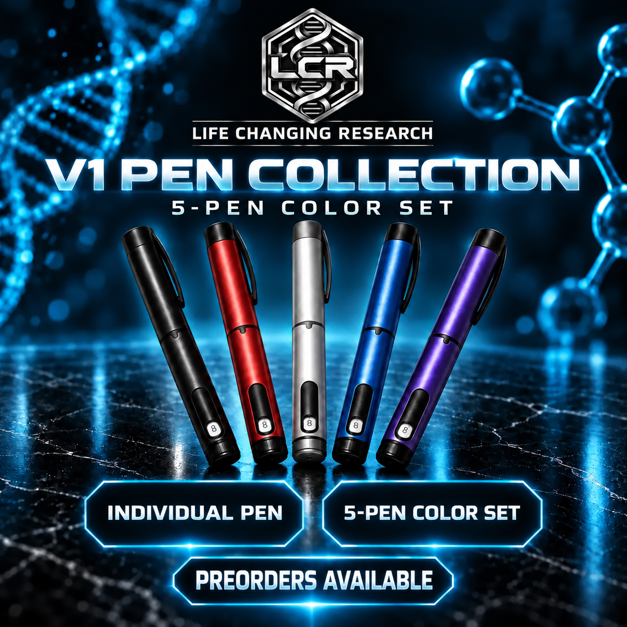 LCR V1 reusable pen collection with preorders available